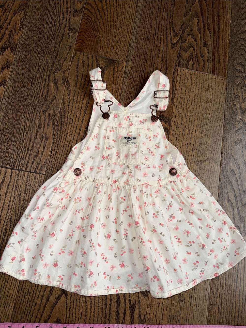 OshKosh B'gosh Cream Dress with Pink Floral Print - Picture 4 of 13